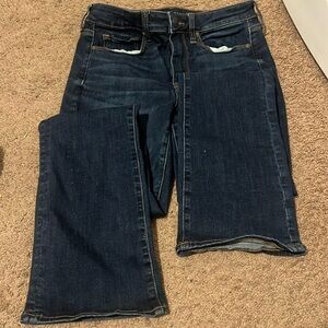 American Eagle High-Rise Skinny Kick jeans.